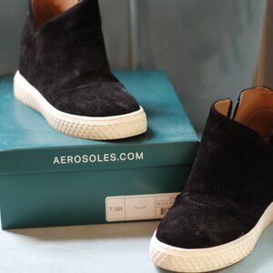 Aerosole Zirah Suede Sport Wedge Bootie Sneakers